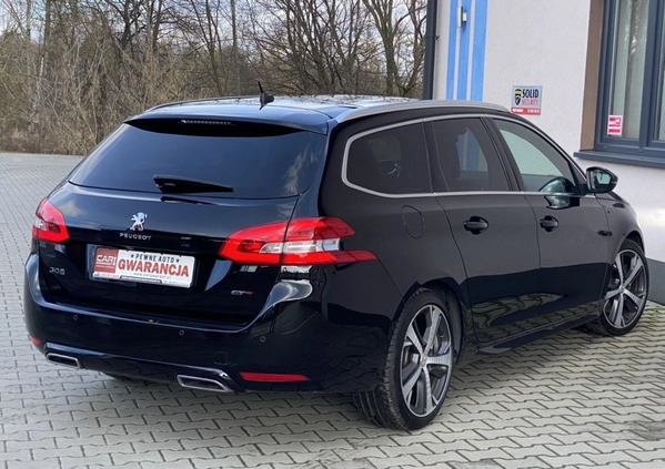 Peugeot 308 cena 57900 przebieg: 158000, rok produkcji 2017 z Poręba małe 781